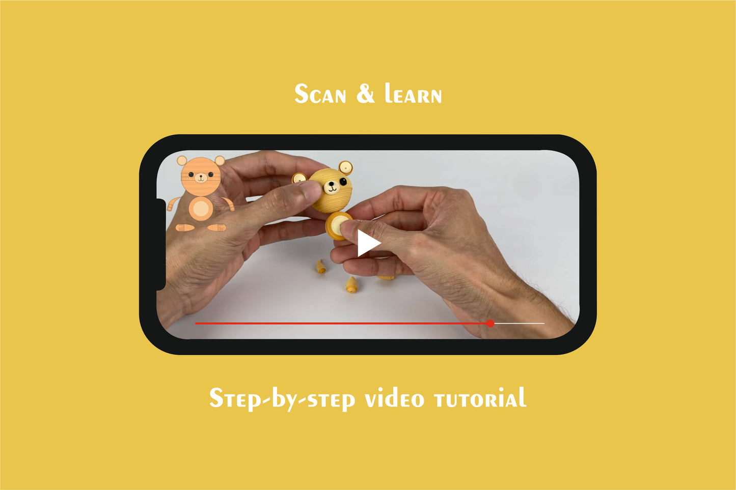 Billie The Bear 3D Quilling DIY Kit