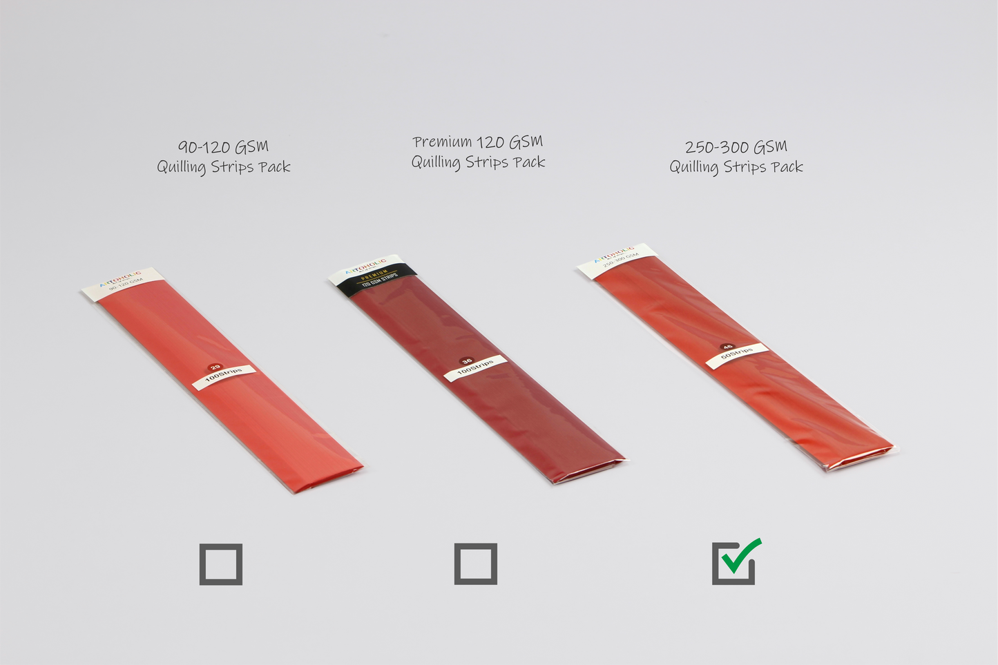 1mm Arto Single Color Quilling Strips | 250-300 GSM