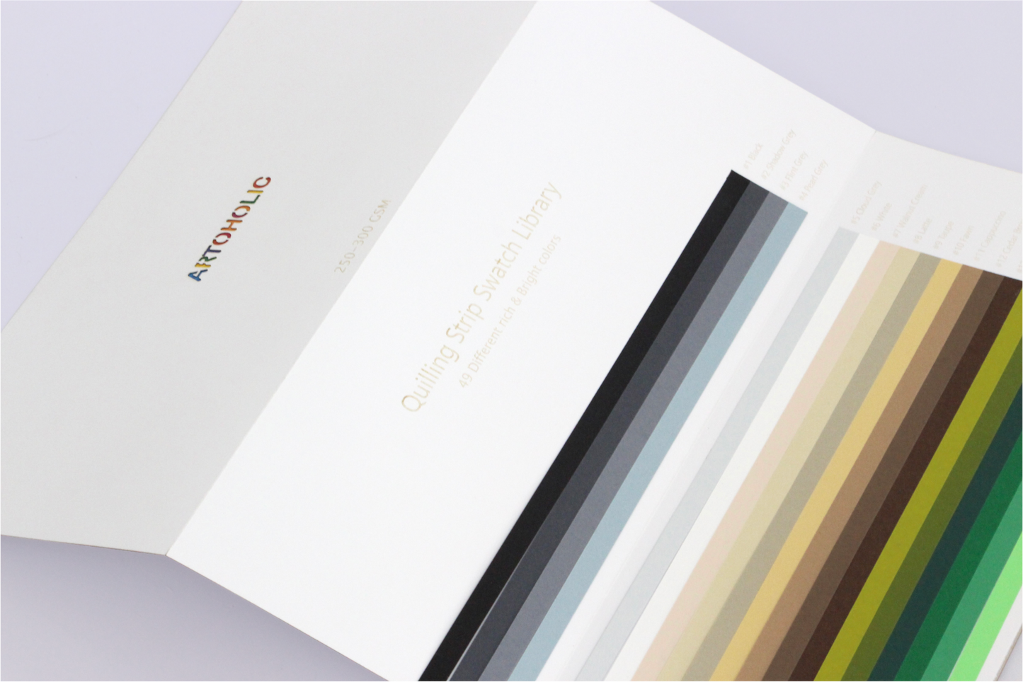 250-300 GSM Quilling Strip Swatch library