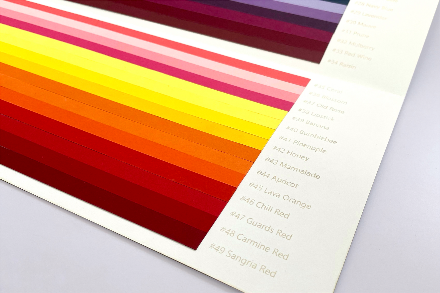 250-300 GSM Quilling Strip Swatch library