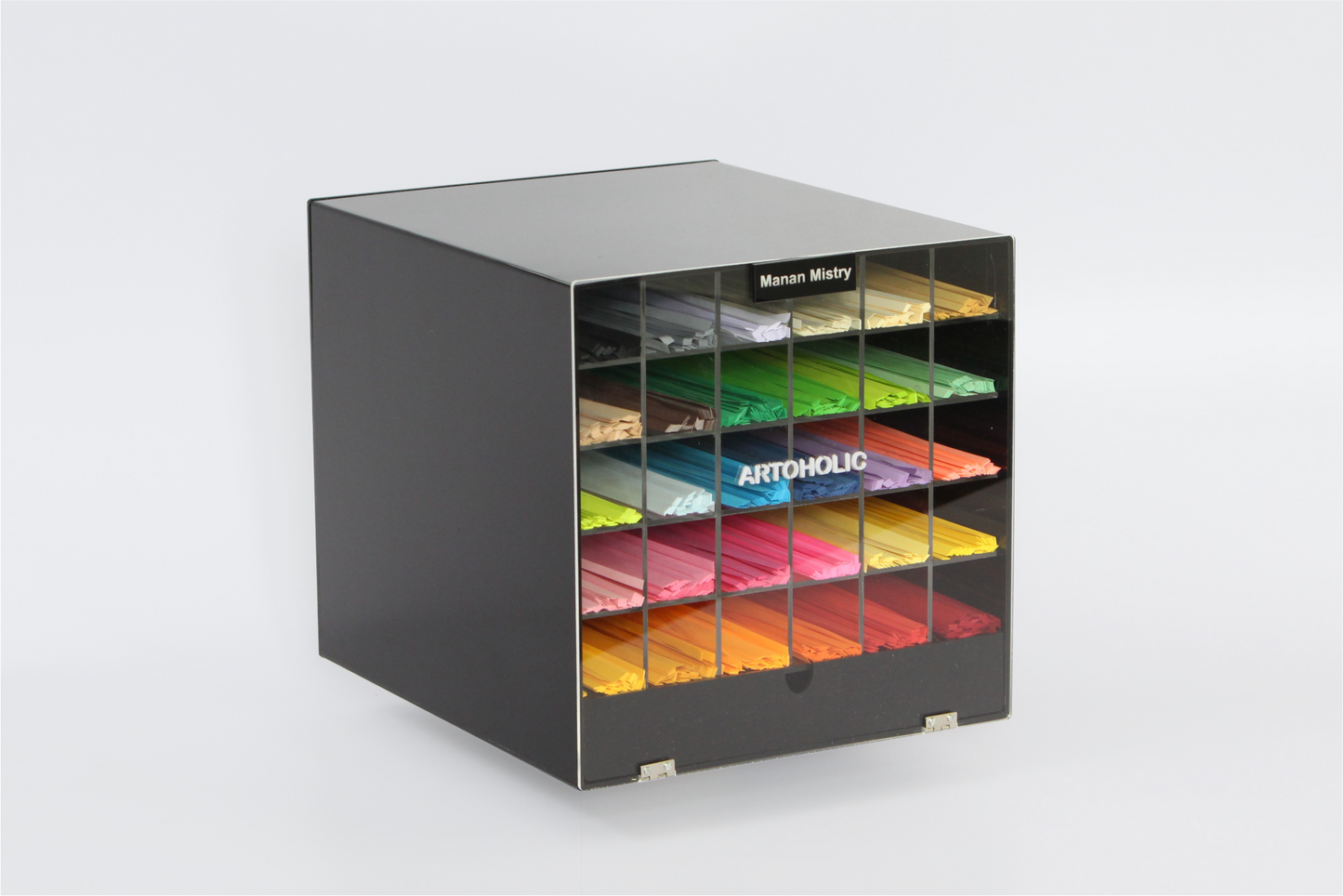 Quilling strips storage idea box 2mm 3mm 5mm 7mm 10mm multicolor strips