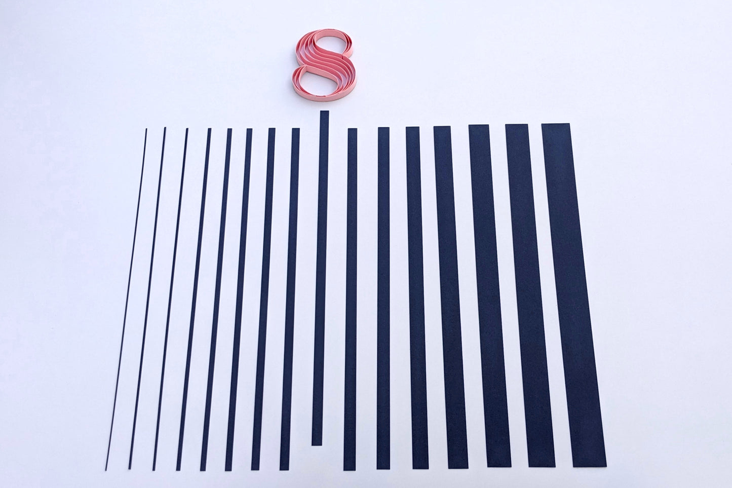 Quilling Strips 8mm 250-300 GSM Edge Quilling Strips