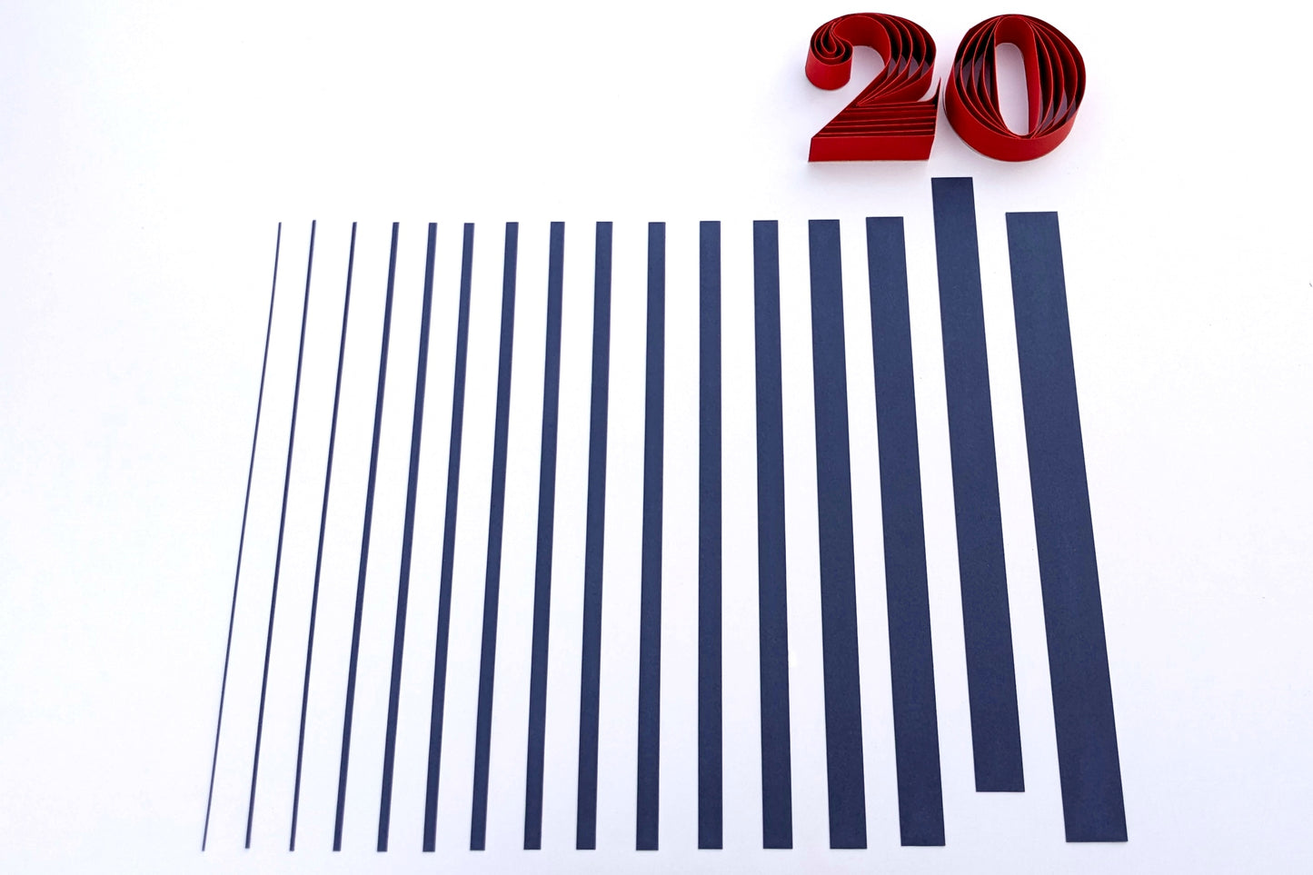 Quilling Strips 20mm 250-300 GSM Edge Quilling Strips